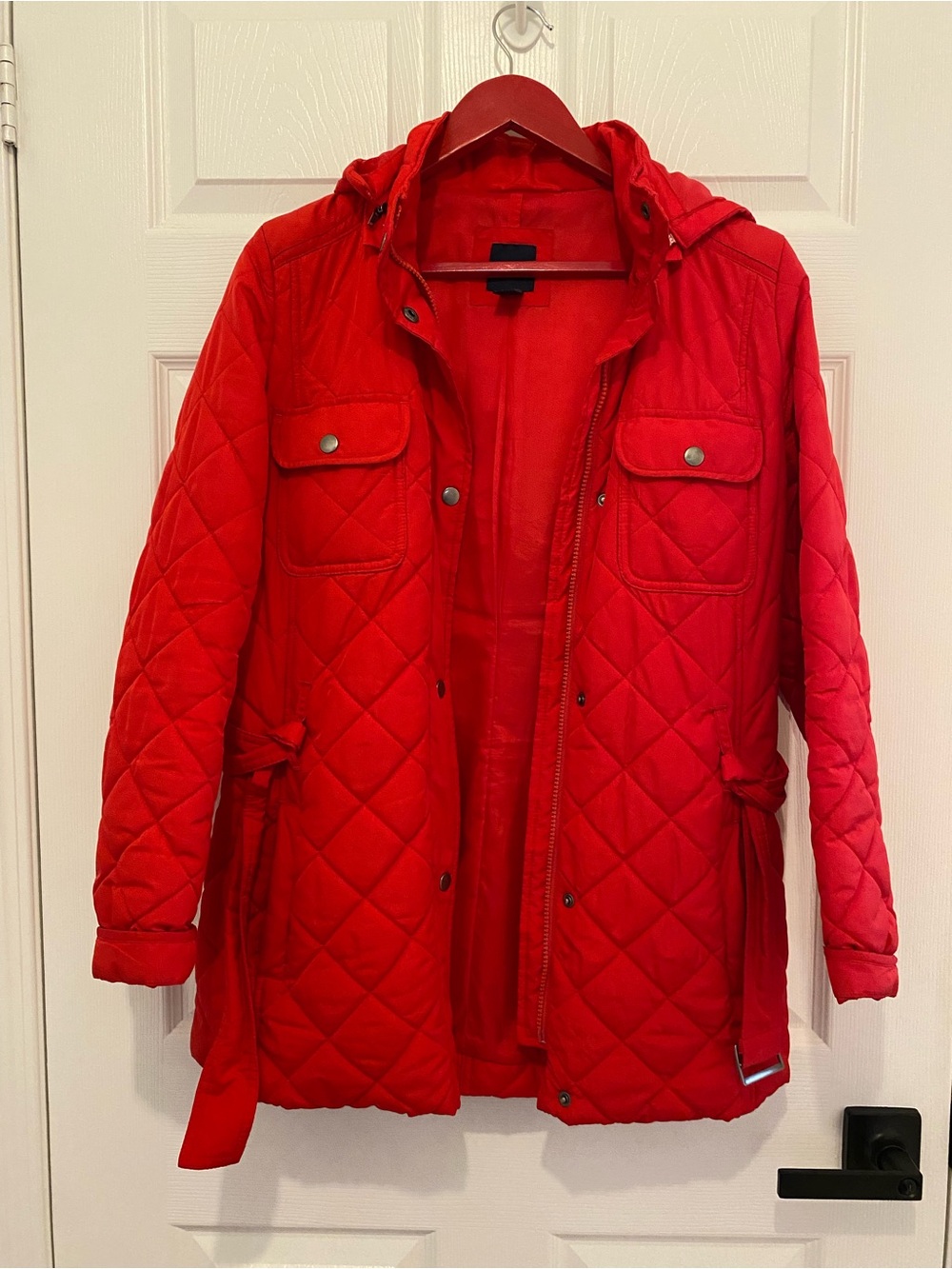 GAP Quilted Hooded Red Jacket